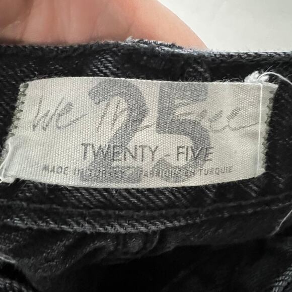 We The Free Black Jean Shorts Cut Off Button Fly Women Size 25 - Picture 6 of 8